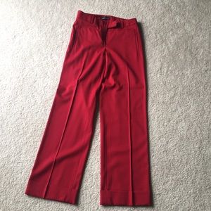 Victoria’s Secret cuffed wool trouser pant red 4